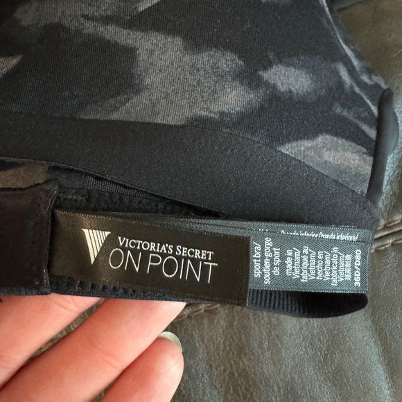 Victoria's Secret Black and Gray Camouflage Sports Bra - Picture 4 of 5